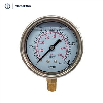 Manòmetre de pressió inferior ple d'oli